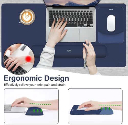 MOSISO Keyboard Mouse Pad Set, Large Gaming Mouse Pad&Keyboard Wrist Rest