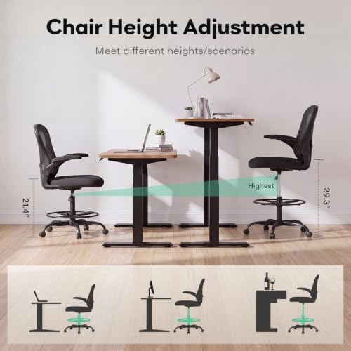 Ergonomic Drafting Chair, Tall Office Chair for Standing Desk