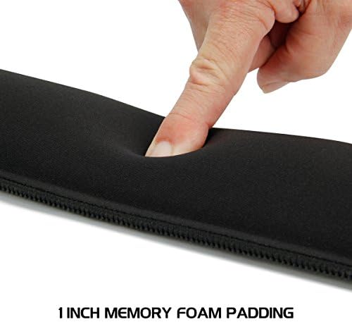 ENHANCE Compact Bluetooth Keyboard Wrist Rest Pad with Soft Memory Foam Support for Bluetooth Keyboards - Anti-Fray Stitching, Non-Slip Base, Gaming Wrist Rest Decal - Thick 1 inch Padding
