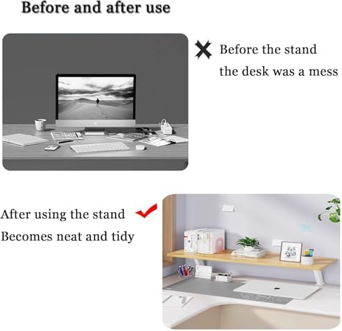 Clamp On Desk Shelf, Adjustable Desktop Extender Storage Organizer