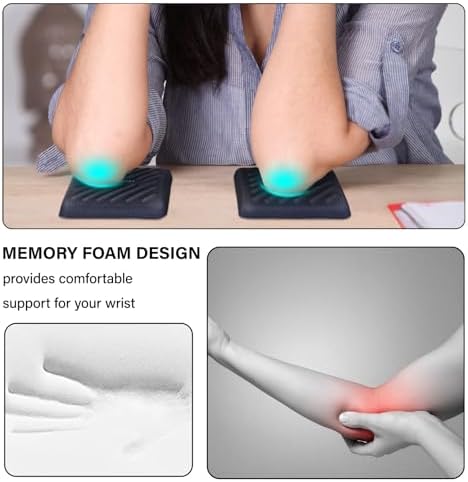 MOSISO 2 Pcs Ergonomic Memory Foam Wrist Rest for Laptop, Black