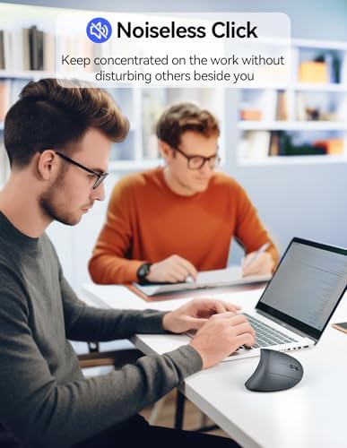 TECKNET Wireless Ergonomic Mouse, Rechargeable Wireless Vertical Mouse