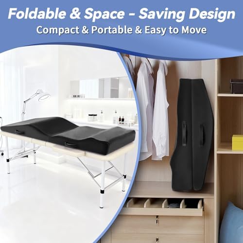 Lash Bed Topper 71"x28"x7" Ergonomic Foam Cushion Non-Slip Base