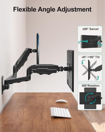 MOUNT PRO Dual Monitor Wall Mount for Max 32" Screens, Up to 19.8lbs Each