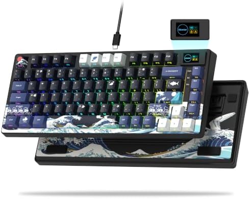 Womier SK80 75% Keyboard with Color Multimedia Display Gaming Keyboard