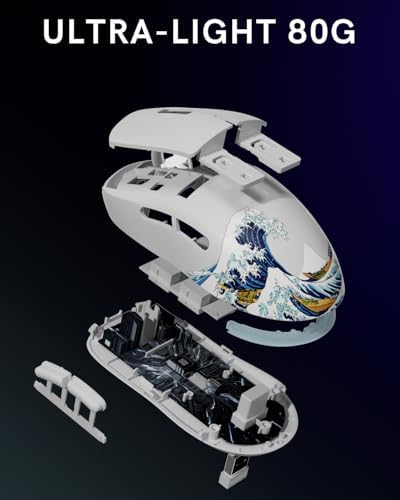 G57 Wireless Gaming Mouse, 8000 DPI, White