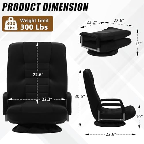 Swivel Gaming Chair Multipurpose Video Game Chairs w/6 Adjustable Postion