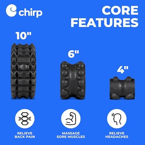 Chirp Wheel XR Acupressure Back Roller Set, 3-Pack, Mint