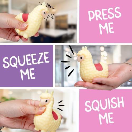 Boxer Gifts Calma Llama Stress Relief Toy | Unique Stress Balls for Adults & Teenagers - Animal Squishy Fidget Toys for Anxiety - Cool Desk Accessories | Cute Stocking Stuffer Llama Gifts