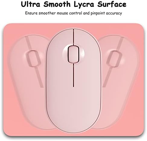 Dapesuom Small Mouse Pad, 5 x 6 Inch Thick Rubber Premium-Textured Non-Slip Portable & Washable Mini Mouse Mat for Women Men Wireless Laptops Keyboard Tray Gaming Computer Office Travel, Rose Pink