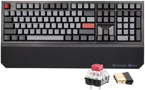 Hexgears X5 Wireless Mechanical Keyboard Full Size 108 Keys- Dark Knight