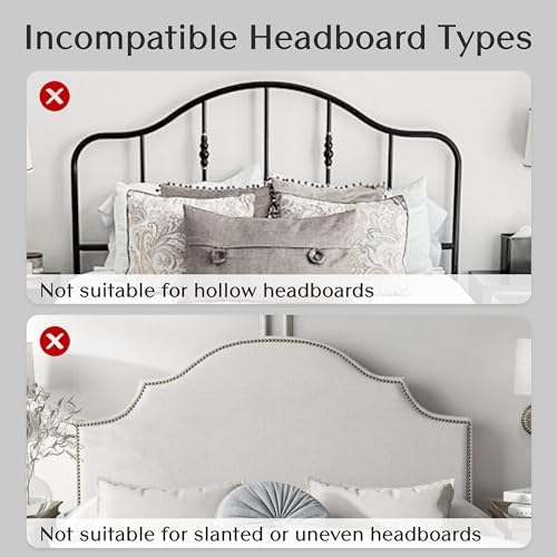Solfres Patented Innovative Design Headboard Reading Light Pro. No Drilling Book Light for Bedtime Reading. Dimmable LED Book Reading Lamp with Bulb. Movable & Flexible, Gold