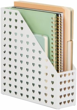 Mind Reader Vertical File Holder, White