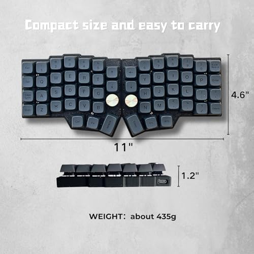 4×6 Corne Layout with knobs Wired Ergonomic Mechanical Keyboard,60% Orthol inear Layout,Hot-swappable,RGB,Vial remapping Support,pre-lubed Linear switches (HiFi Switch)