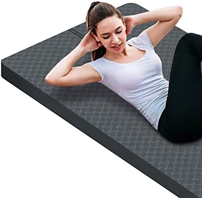 nuveti Large Exercise Mat - 15mm/20mm/30mm Thick Yoga Mat | Workout Mat for Fitness, Yoga, Pilates, Stretching & Floor Exercises for Women & Men with Free Carrying Bag