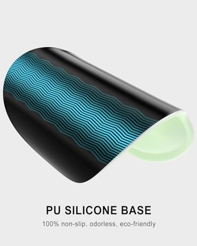 Auhoahsil Mouse Pad, Ergonomic Mouse Pad with Wrist Rest, Pain Relief Computer Gel Mouse Pad Wrist Support for Laptop, Mousepad with Non-Slip PU Base, Mouse Pads for Desk, Light Green