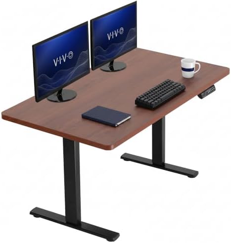 VIVO Dark Walnut 43 x 24 in Standing Desk, DESK-1B4D