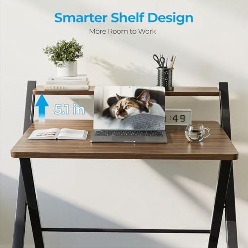 GreenForest Folding Desk No Assembly, Sturdy Computer Desk for Small Spaces