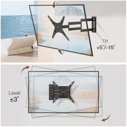 ELIVED Outdoor Long Arm TV Mount for 26-65" TVs, 37.4in Extension