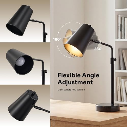 VONLUCE Desk Lamp with LED Bulb, Adjustable 20" Table Lamp for Home Office