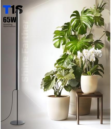 Barrina T1S Vertical Grow Light, 65W 5000K Full Spectrum, 5FT-5.6FT Height