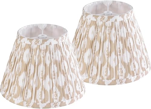 GO&SO Small Pleated Lamp Shades Set of 2,5"×9"×6.4" Bell Shade Multicolor