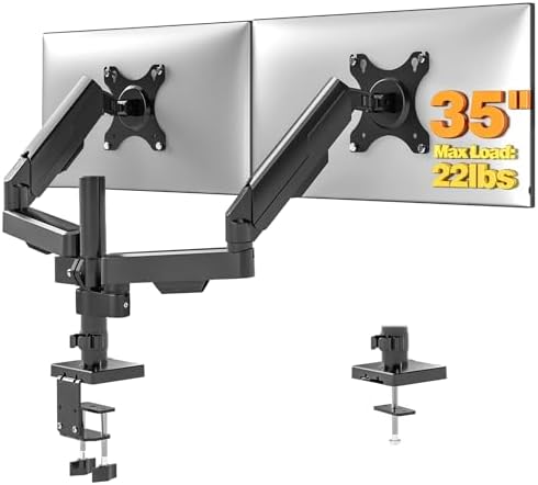 TVON Dual Monitor Stand & Monitor Arm Desk Mount up to 35 Inches