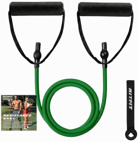 RitFit Single Resistance Bands with Handles Door Anchor for Home Gym
