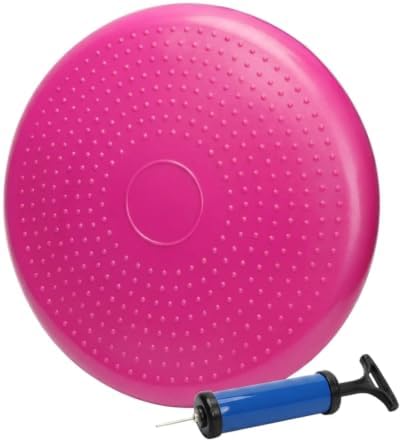 Happyyami Balance Disc 1 Piece Inflatable PVC Wobble Seat Cushion with Pump