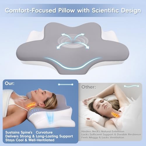 Cervical Neck Pillow, Ergonomic Memory Foam Pillow