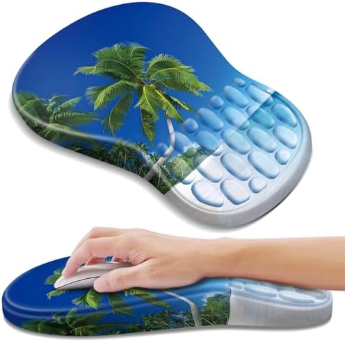 YIWEI Ergonomic Mouse Pad with Wrist Rest for Carpal Tunnel Pain Relief