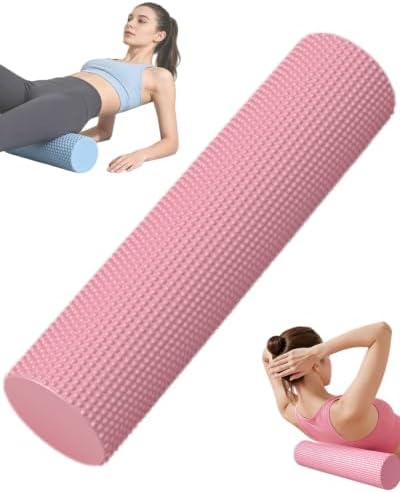 12 Inch EVA Soft Dot Foam Roller for Yoga and Balance Exercises，Pink：18in
