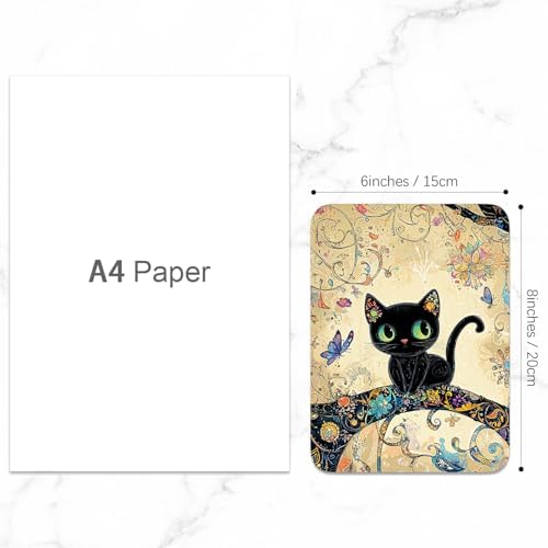 Small Mouse Pad, Mini Mouse Pad 6 x 8 Inch, Thick Rubber Waterproof Mouse Mat, Cute Mousepad for Women Men Wireless Mouse Laptops Home Office, Cat on Branch
