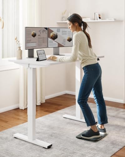SANODESK 48''x24'' One-Piece Height Adjustable Electric Standing Desk