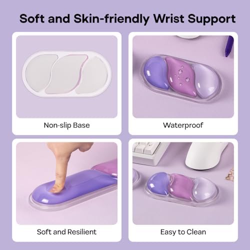 EPOMAKER CloudGel Wrist Rest for Keyboard and Mouse, 2 Pieces