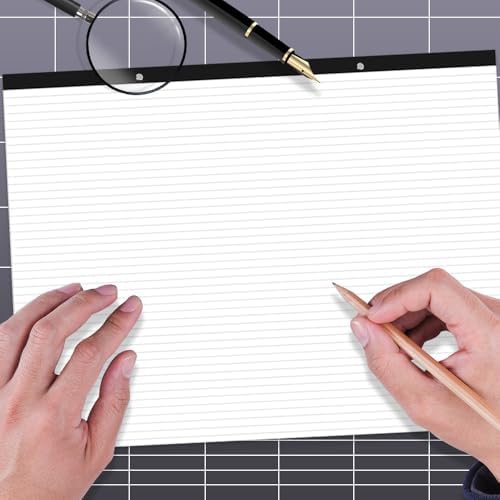 Yaridar (2-Pack) Large Lined Paper Pad - 22" x 17" Ruled Notepad, 100 Sheets/200 Pages Legal Pads, 100 gsm White Paper Notepad Desk Pad for School, Home, Office, Business
