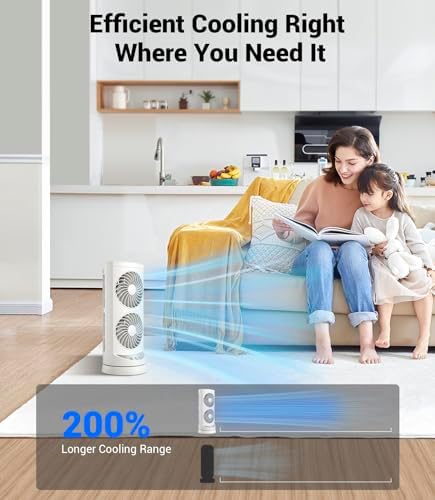 Personal Tower Cooling Fans that Blow Cold Air,25dB Quiet Fan with 24ft/s