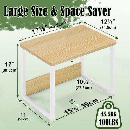 Printer Stand for Desk, 17.1"x12.4" Desktop Printer Stand Shelf Organzier