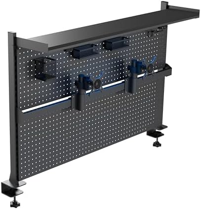 EUREKA ERGONOMIC Desk Pegboard Dual Monitor Stand 59x34 Black