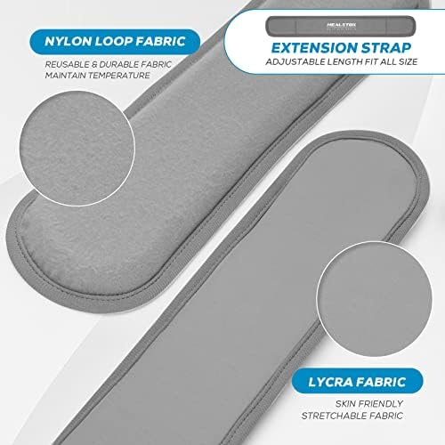 Neck Ice Pack Wrap, Reusable Cold/Hot Gel for Neck Pain, Grey