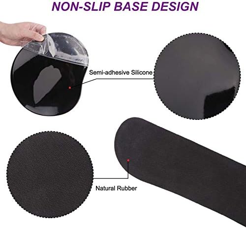 ArtSo Upgraded Wrist Rest Support for Mouse Pad & Keyboard, Ergonomic Gel Mousepad Non-Slip Rubber Base Home,Office Pain Relief, Easy Typing Cushion Neoprene, Soft Memory Foam, Purple Heart Butterfly