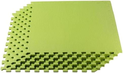 We Sell Mats 3/8" Thick Multipurpose EVA Foam Exercise Floor Mat, Interlocking Tiles, Anti-Fatigue for Home or Gym