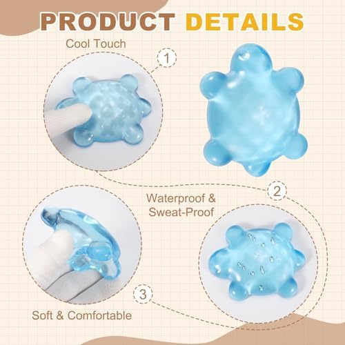 PATIKIL Gel Wrist Rest, Wrist Support for Mouse Turtle Shape Ergonomic Mouse Pad Soft Silicone Support Comfortable Cushion for Computer Gaming Office Home, Bright Blue