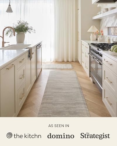 House of Noa Nama Standing Mat – Anti-Fatigue Kitchen Mats for Floor, Cushioned & Non-Slip Comfort Mat for Standing, Thick Foam Anti-Fatigue Mat for Kitchen & Workspaces, Ula Driftwood 22" x 54"