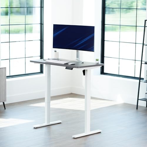 VIVO Dark Gray 43 x 24 in Standing Desk, DESK-KIT-1W4G