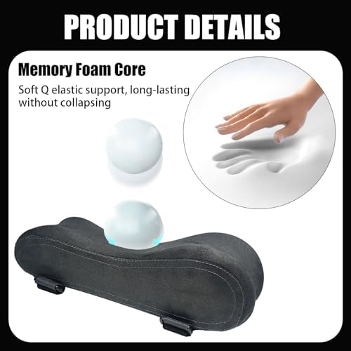 1 Pair Memory Foam Chair Arm Rest Support Pads