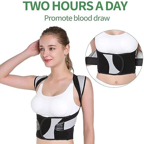 Adjustable Back Posture Corrector for Women and Men Breathable Back Support Brace Concealed Back Straigh(Gray Small)