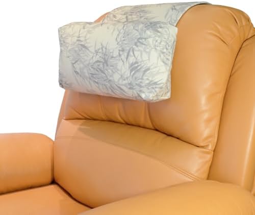 Velvet Recliner Headrest Pillow, Non-Slip Neck Support, Leaves