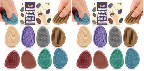 Fidget Toys Adults Sensory Stone: 16 Pack Texture Worry Stone for Kids Calming - Sensory Autism Toys for Stress Relief - Quiet Small Fidgets for Classroom Prizes
