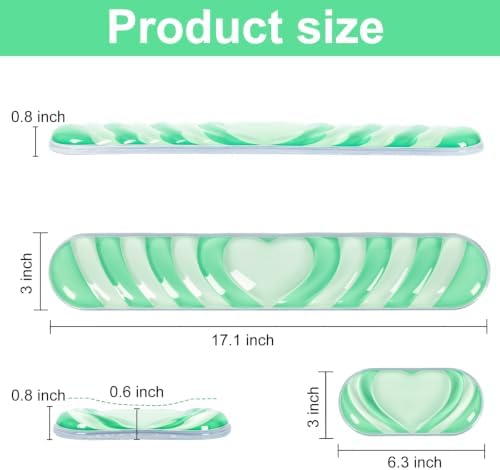 L-SPOUTTO Green Cute Ergonomic Gel Wrist Rest for Mouse and Keyboard